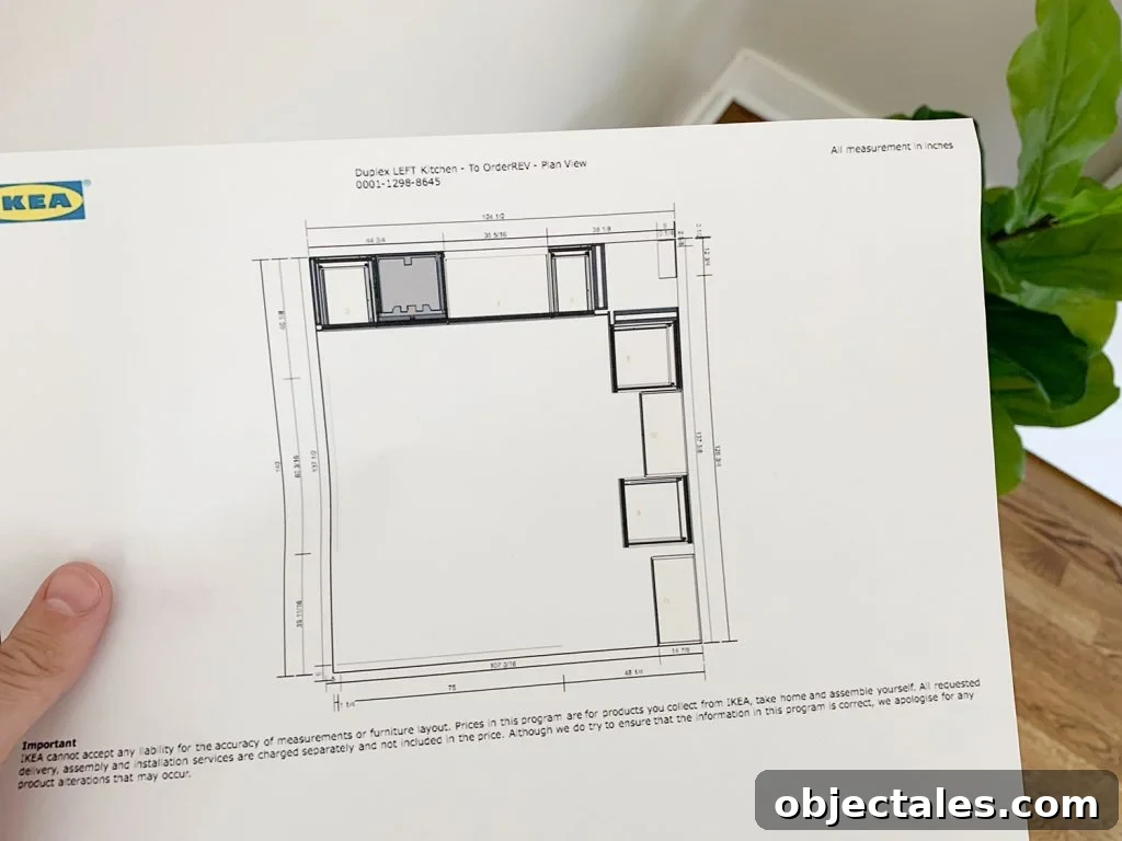 How to Install IKEA Kitchen Cabinets: Step-by-Step 9 Measuring tape for kitchen layout