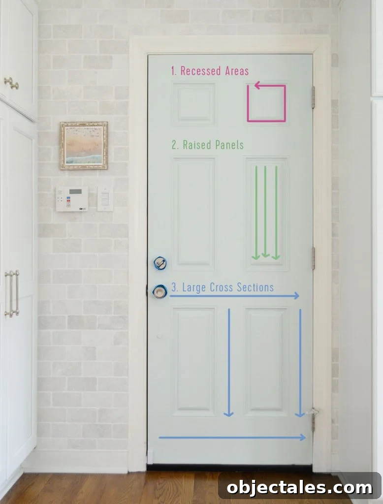 Front Door Paint Guide: Top Paint Choices and Pro Tips 9 Diagram Showing Order In Which To Paint A Paneled Door