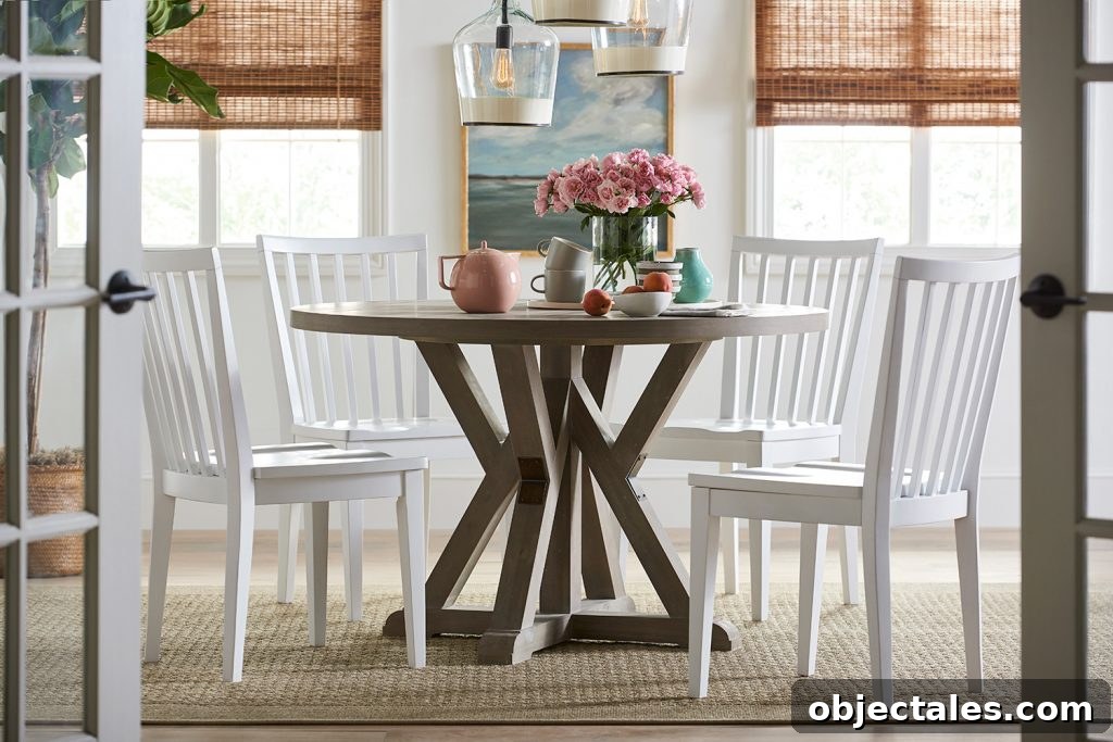 What Happened When I Quit Watching TV: Unexpected Side Effects 8 White dining chairs and trestle table
