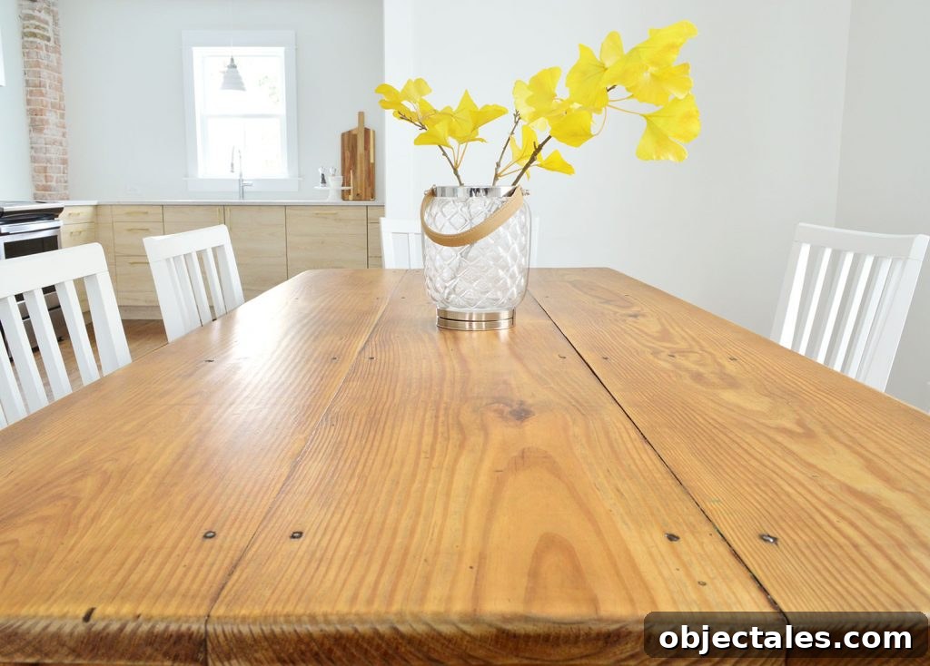 Refinish Your Table: Step-by-Step Guide to a Smooth Finish 12 After Photo of Refinished Dining Table With Farmhouse Look
