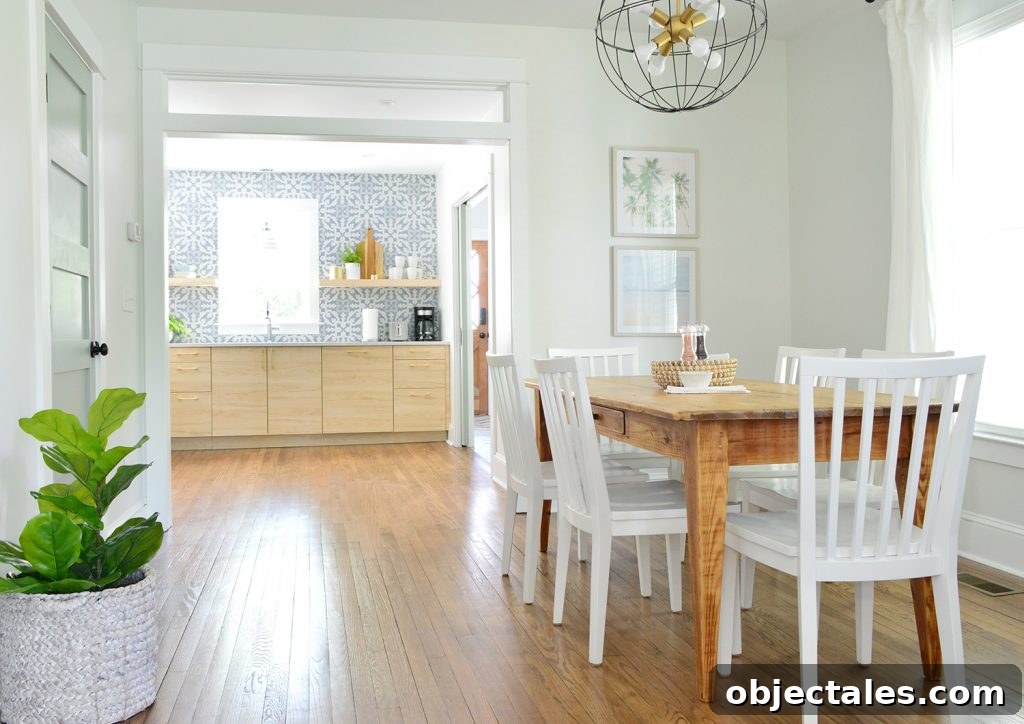 Refinish Your Table: Step-by-Step Guide to a Smooth Finish 13 Duplex Dining Room With Blue And Wood Kitchen In Background