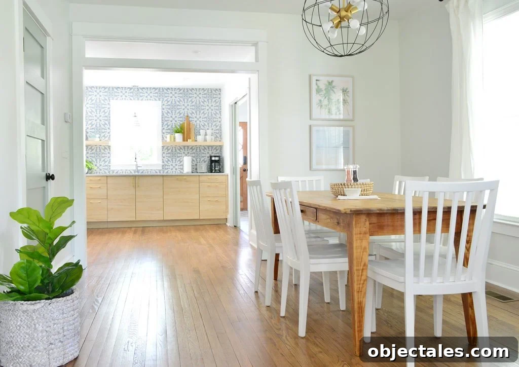 Refinish Your Table: Step-by-Step Guide to a Smooth Finish 19 Duplex Dining Room With Blue And Wood Kitchen In Background