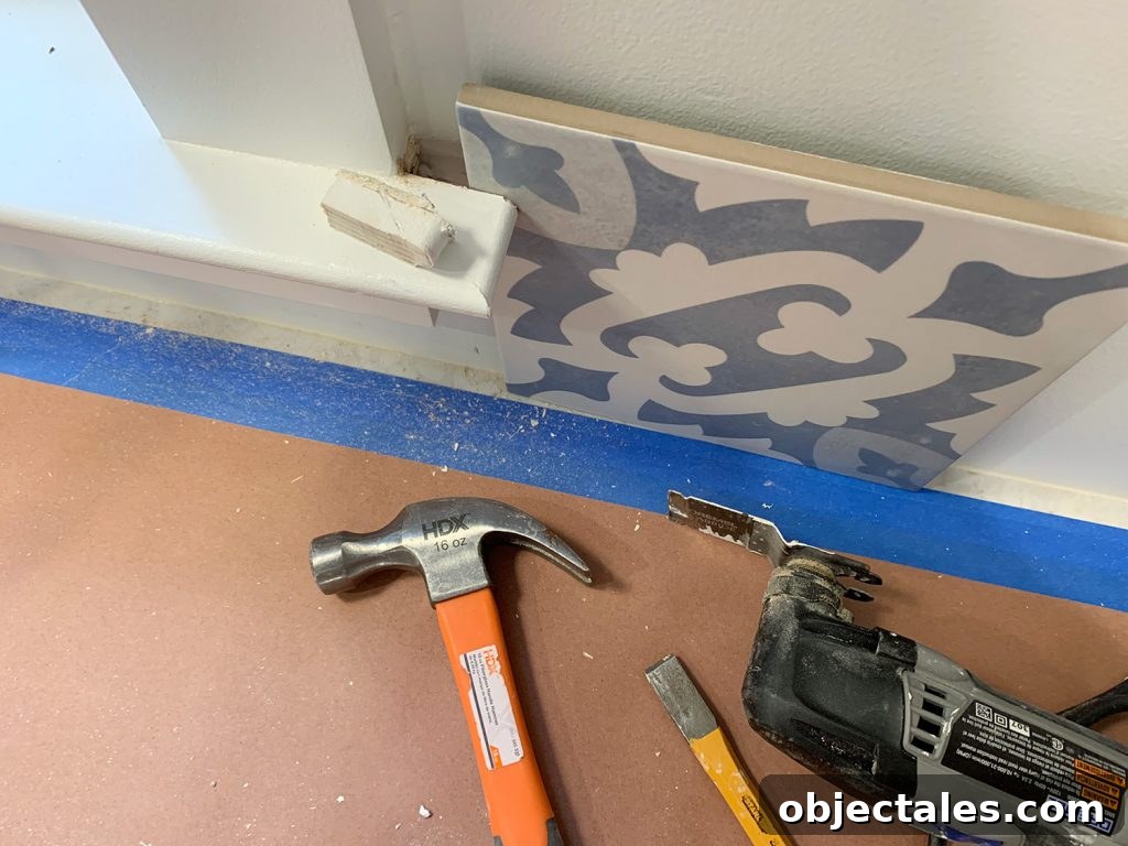 8 Essential Prep Steps Before Tiling 17 Window Trim Cut So That Backsplash Tile Can Slide Behind It