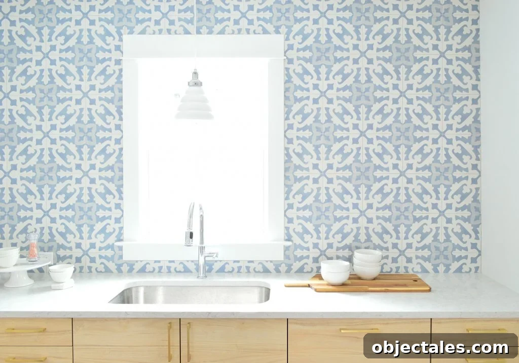 8 Essential Prep Steps Before Tiling 18 Blue Tile Bar Patterned Backsplash With Wood Cabinets