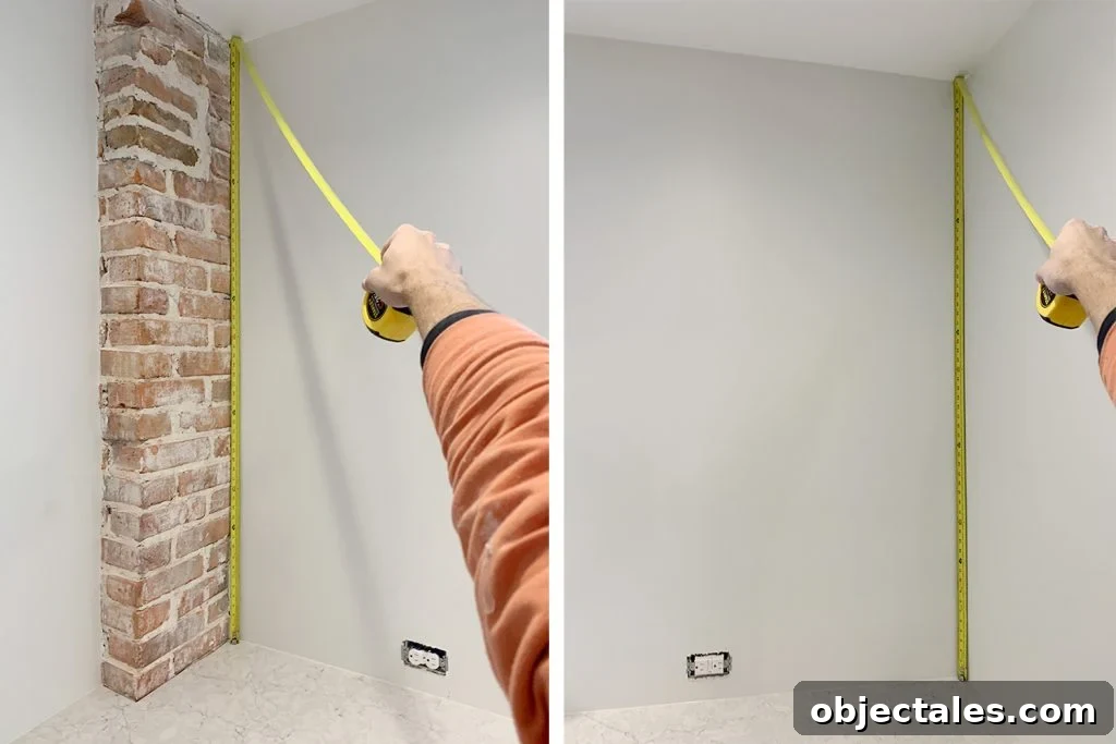 8 Essential Prep Steps Before Tiling 8 Measuring Wall Heights To Prep For Backsplash Tile Installation