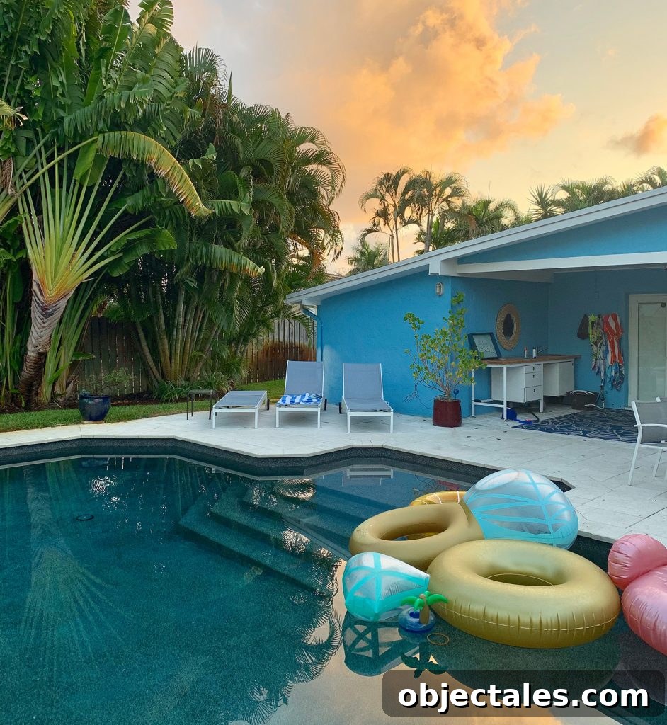 Spacious rental house backyard