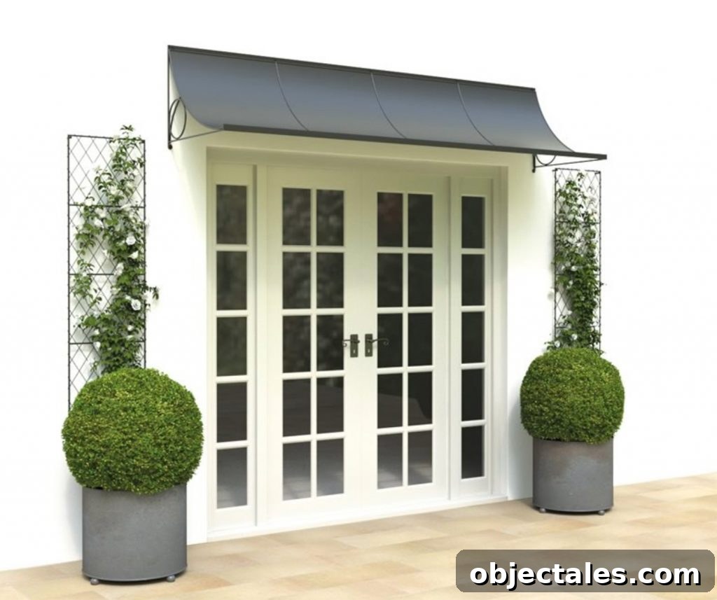 Exterior Makeover Update: New Siding, Paint, and Landscaping 3 Sample awning illustration