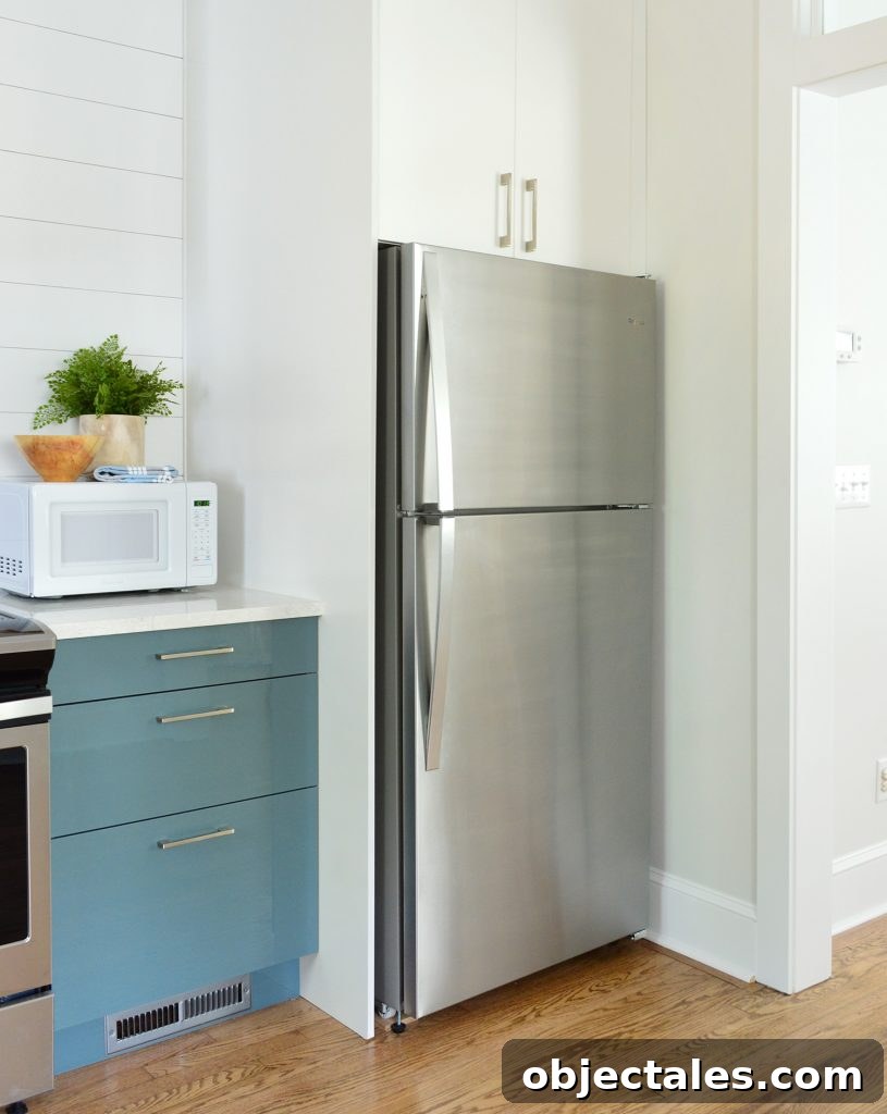 Built-In Fridge Cabinet In Ikea Kitchen