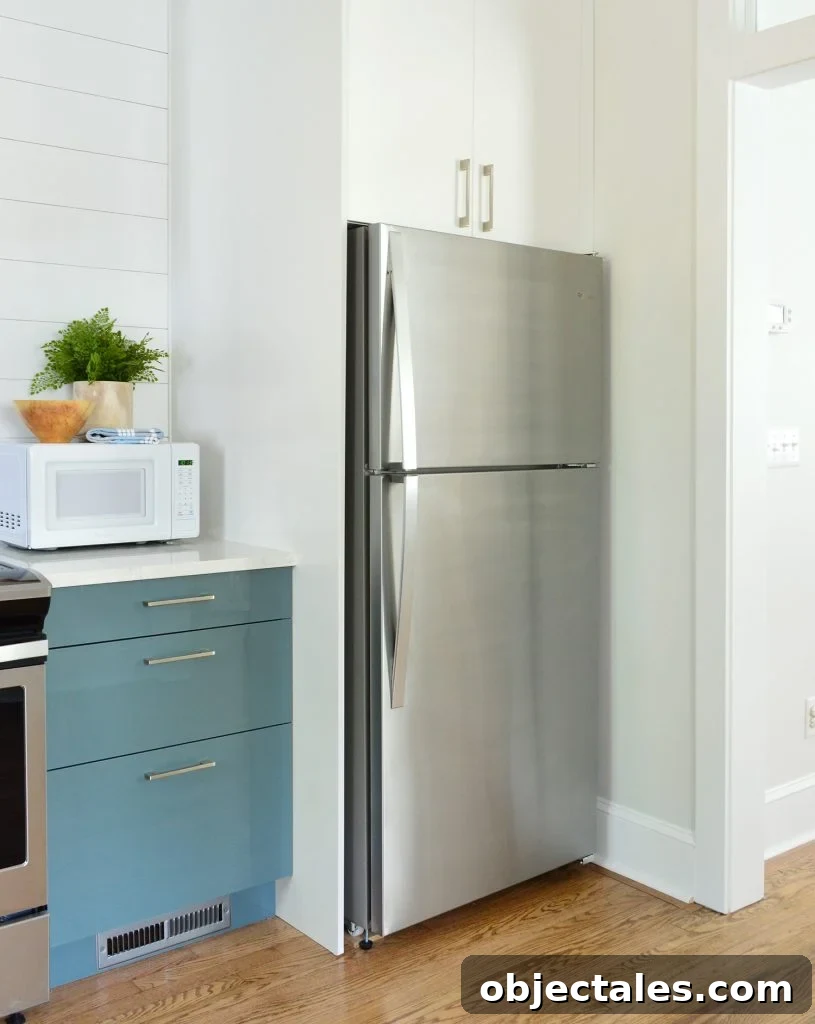 Two Airbnb Kitchen Remodels: Before and After 11 Built-In Fridge Cabinet In Ikea Kitchen