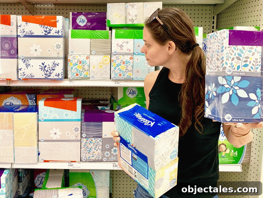 Our First Guests at the Duplex: What Happened 2 tissue boxes on a shelf