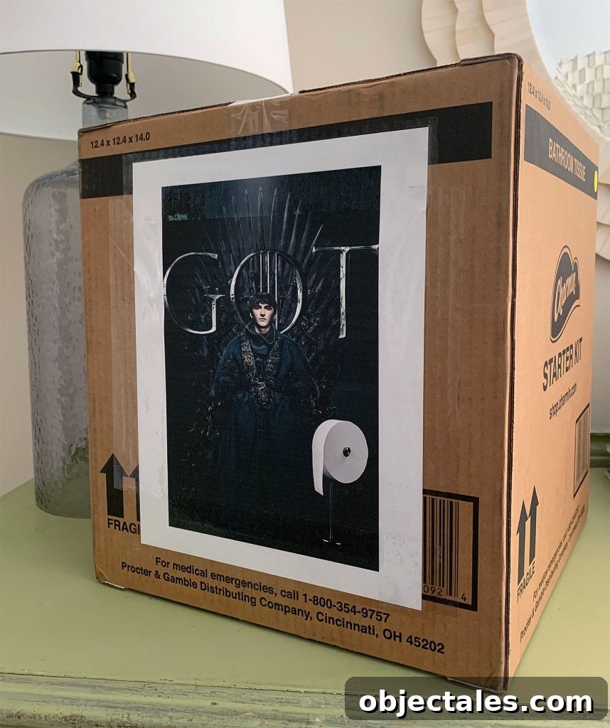 Our First Guests at the Duplex: What Happened 5 box decorated with Game of Thrones theme