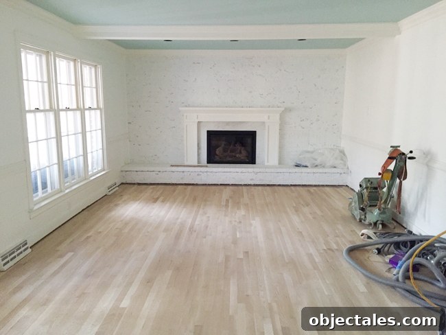 Refinished upstairs floors