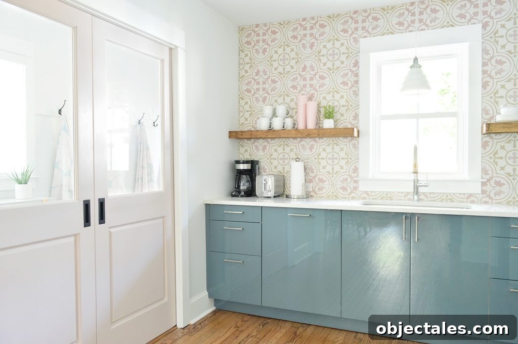 How to Drill Through Tile Without Cracking or Chipping 16 View Into Pink Mudroom From Blue Kitchen Pocket Doors Closed