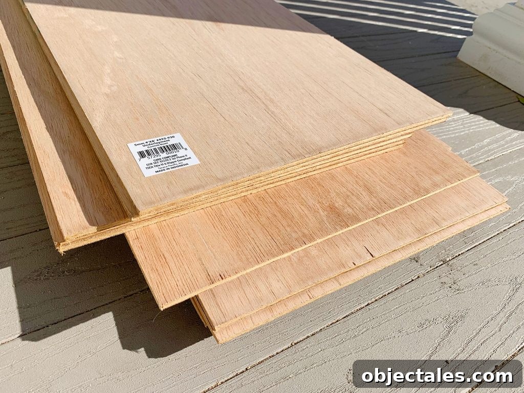 Shiplap Wall Plank Makeover for Just 31 Dollars 6 5mm underlayment boards to be used in shiplap paneled backsplash