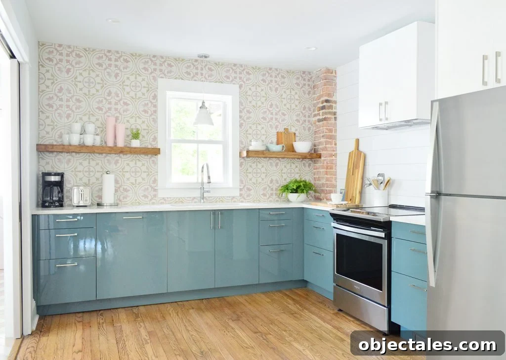 IKEA Kitchen Costs Explained: Complete Pricing Breakdown 3 Full Duplex Kitchen With Planked Wall And Pink Tile Backsplash