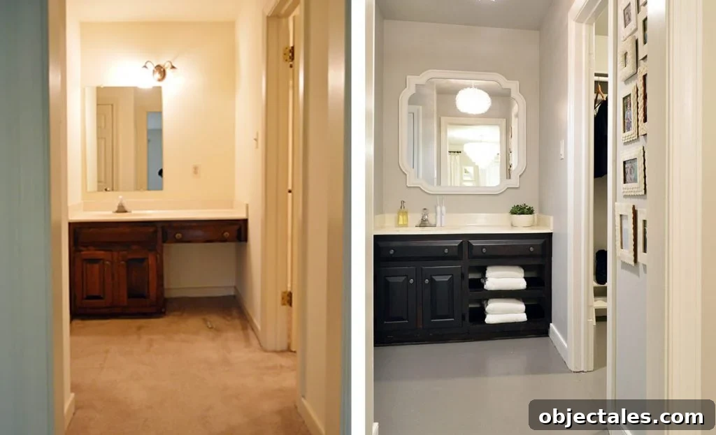 Bedroom view toward vanity and closet
