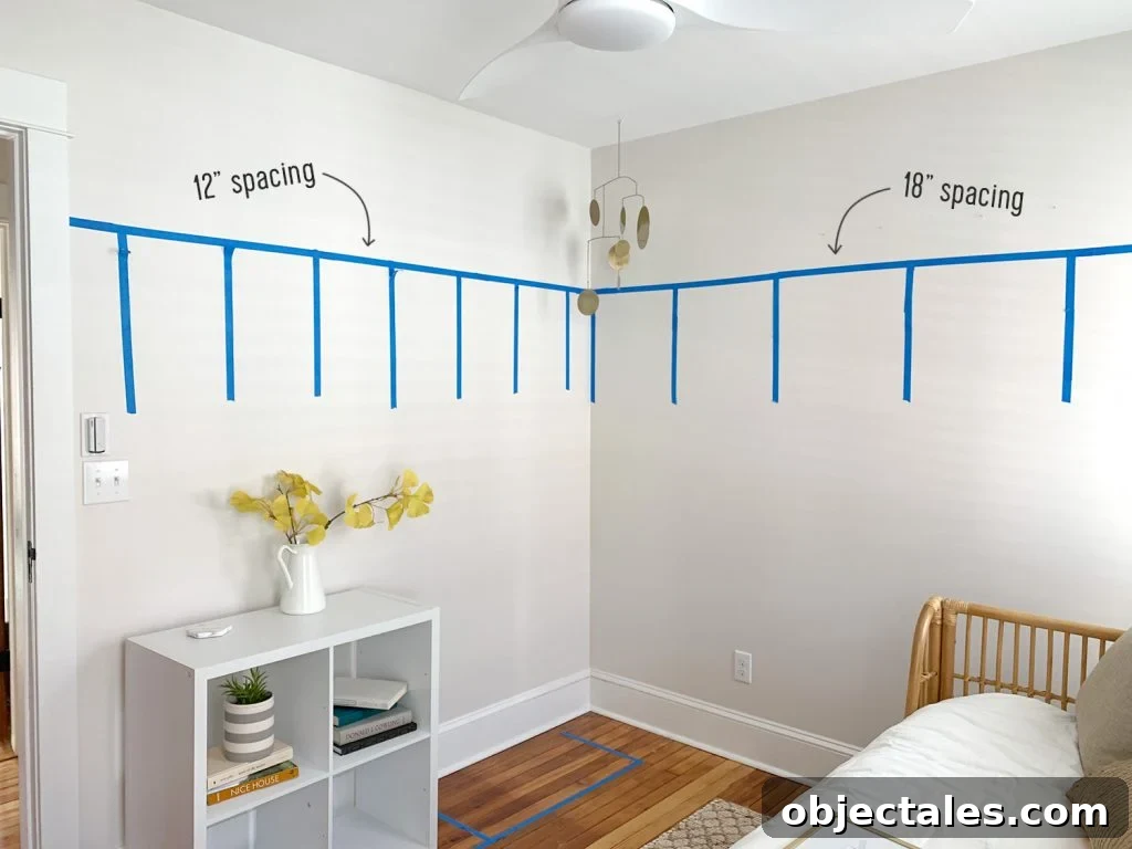 4 Decorating Tricks for a Seamless Home Makeover 7 Tape layout for molding