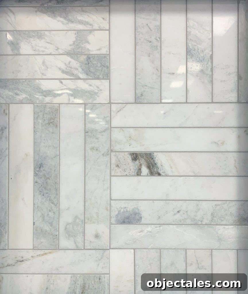 Bathroom Remodel: Floor Plan and Tile Selection 9 Tiles laid out in store