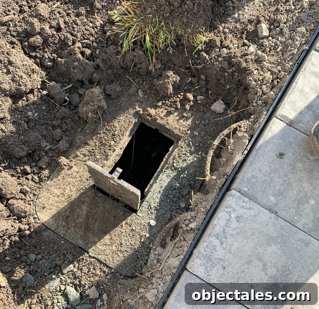 Water main shut off valve in ground box