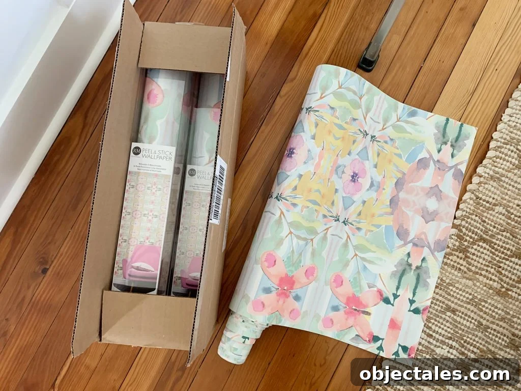 How to Hang Peel-and-Stick Wallpaper: Step-by-Step 5 Synchronized Peel And Stick Wallpaper In Packaging
