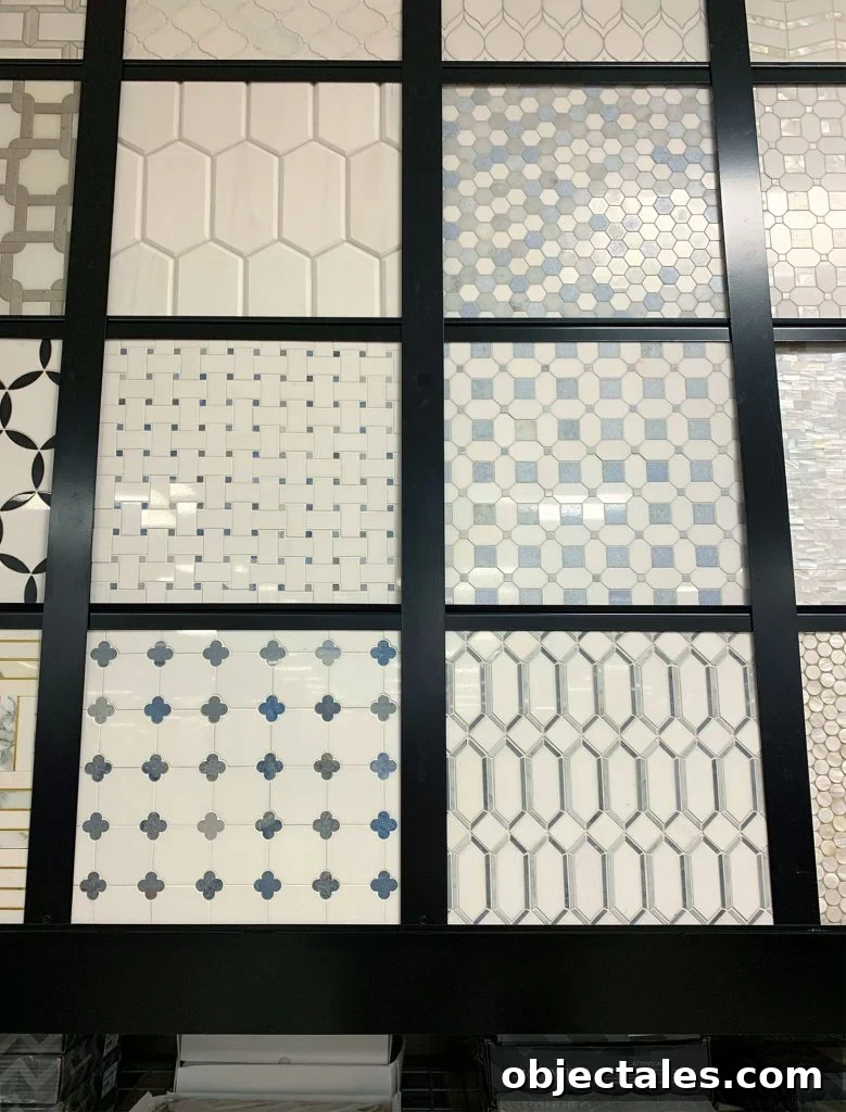 Tile Options On Wall In Store