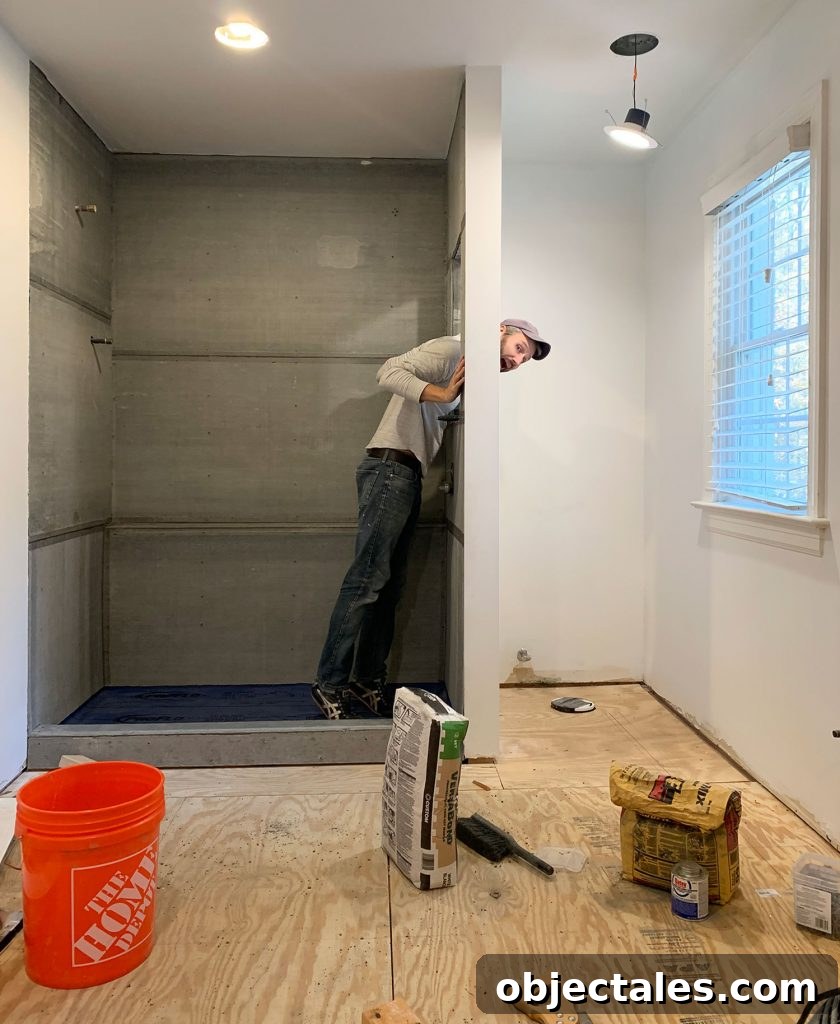 Bathroom tile prep