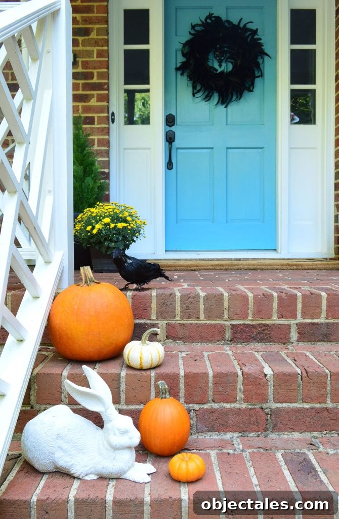 How to Finally Achieve Your Biggest Financial Goals 3 Halloween Porch Pumpkins Crow Feather Wreath