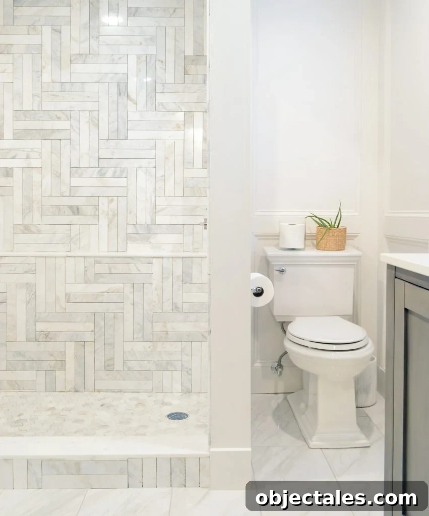 Bathroom and Closet Renovation: Dramatic Before & After 5 Master Bathroom Update With Toilet Installed With Ungrouted Marble Shower