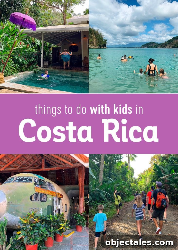 Costa Rica Family Travel: Top Activities and Tips 17 Things To Do With Kids In Costa Rica Collage