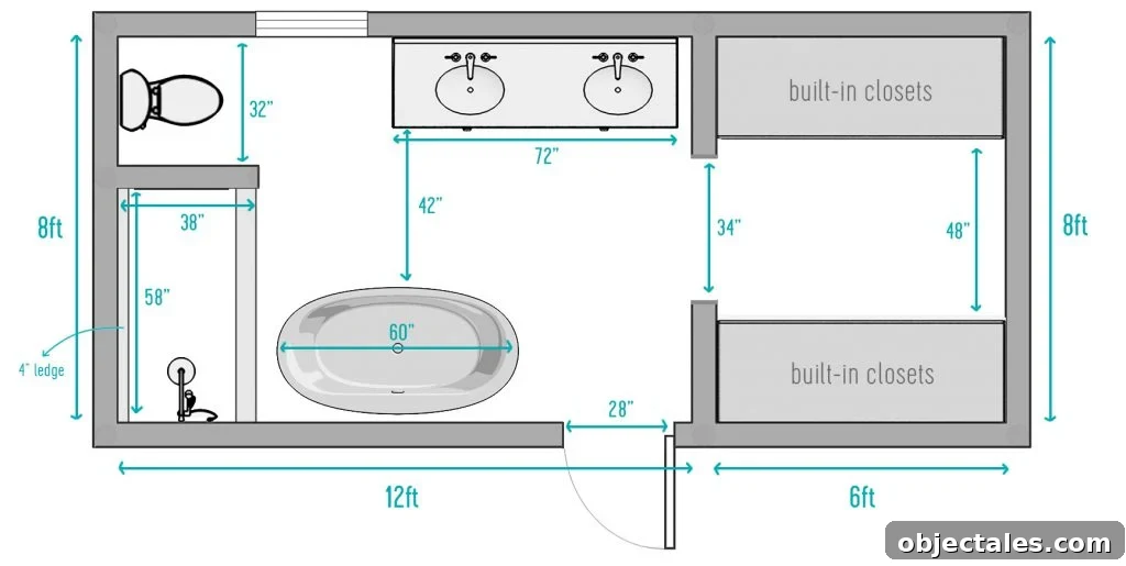 Bathroom Makeover Before and After Photos and Total Cost 12 Floor Plan Of Bathroom Remodel With Measurements