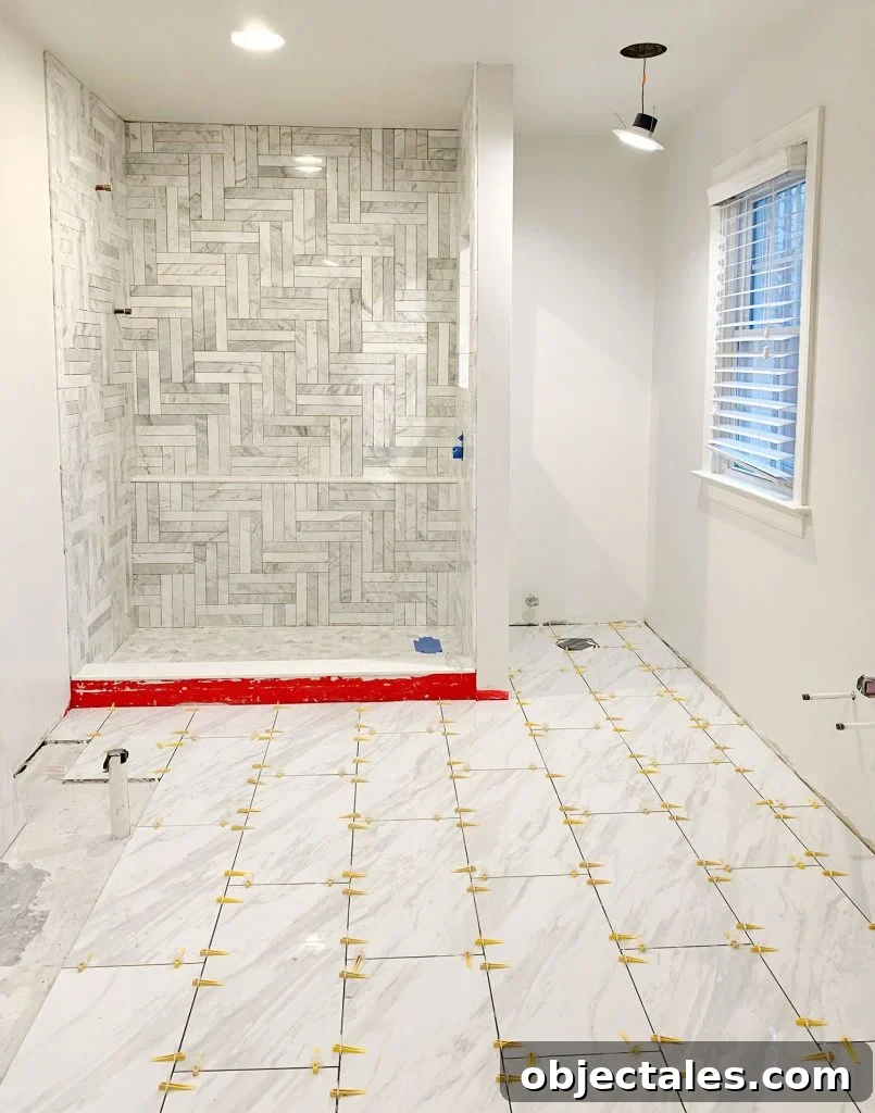 Bathroom progress photo