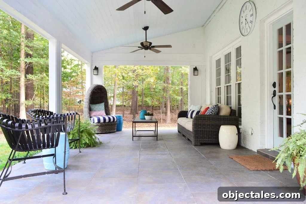 Tiled Back Patio