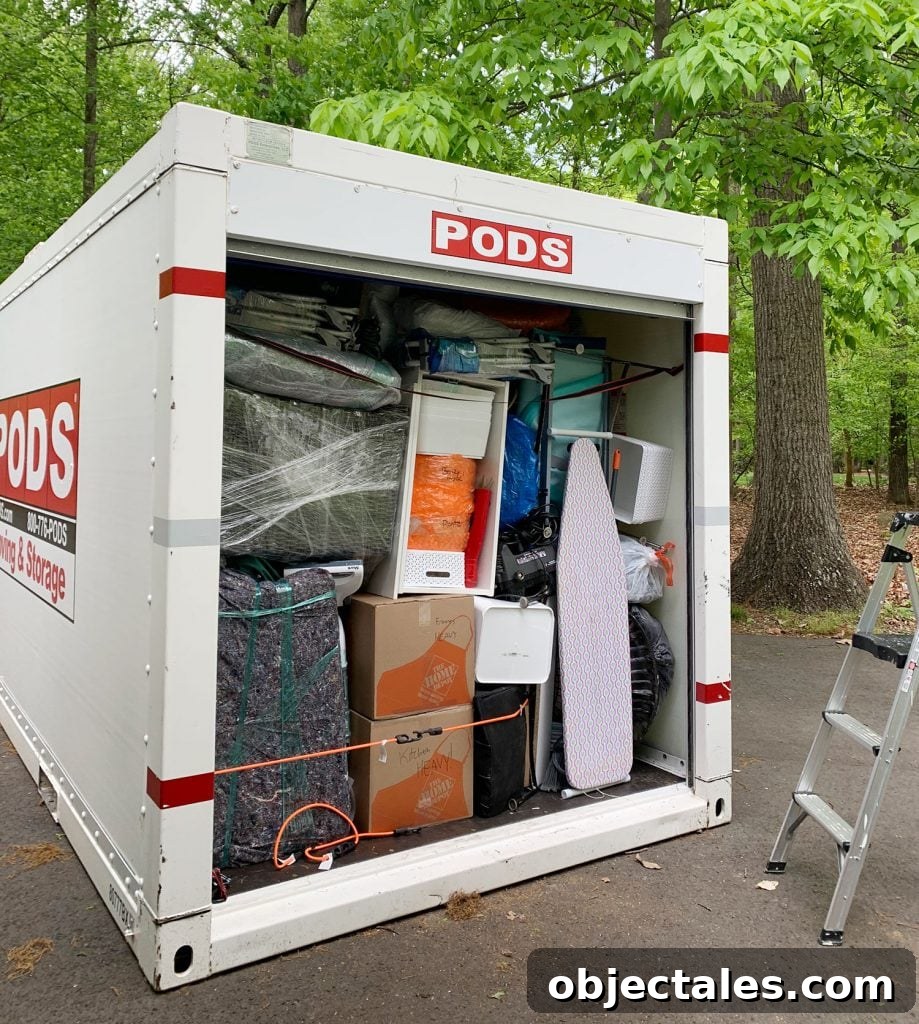 Packed POD container