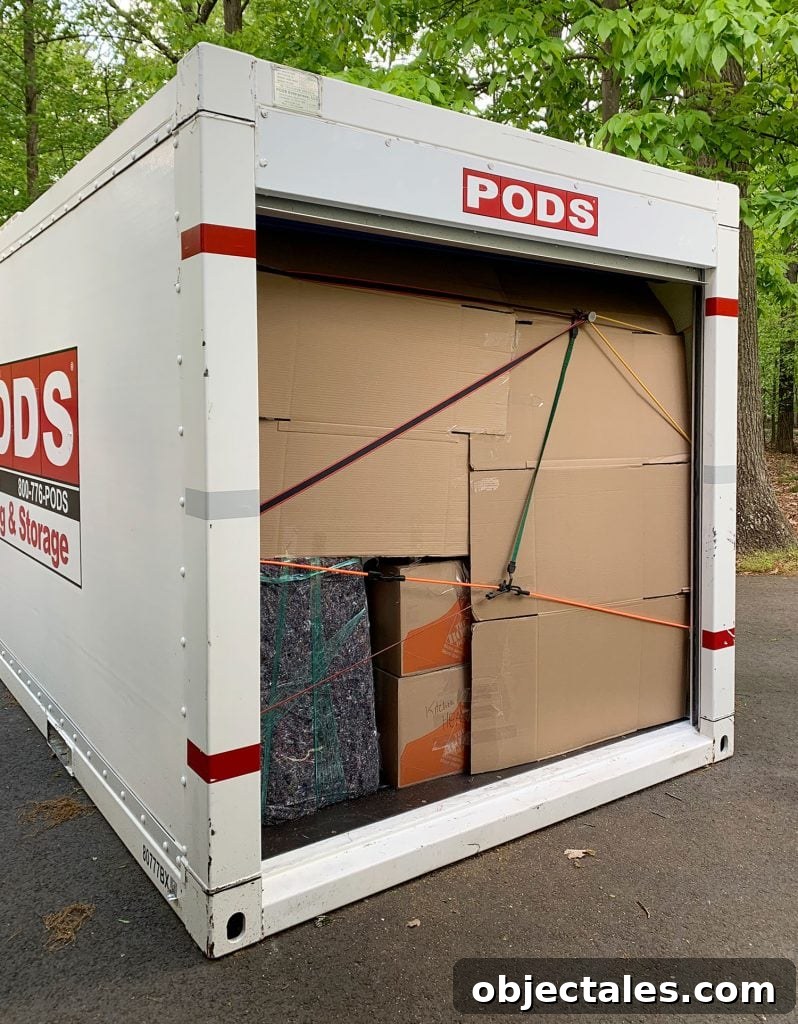 Cardboard barrier inside POD to prevent shifting