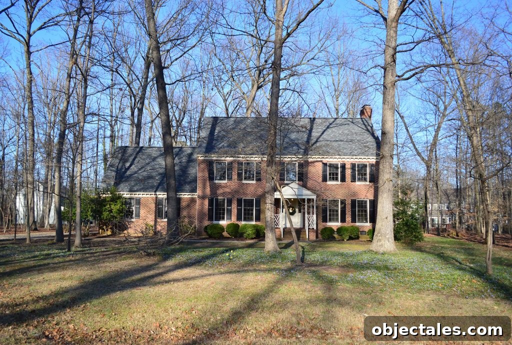 Painted Brick House Exterior Makeover Reveal 7 Finished backyard