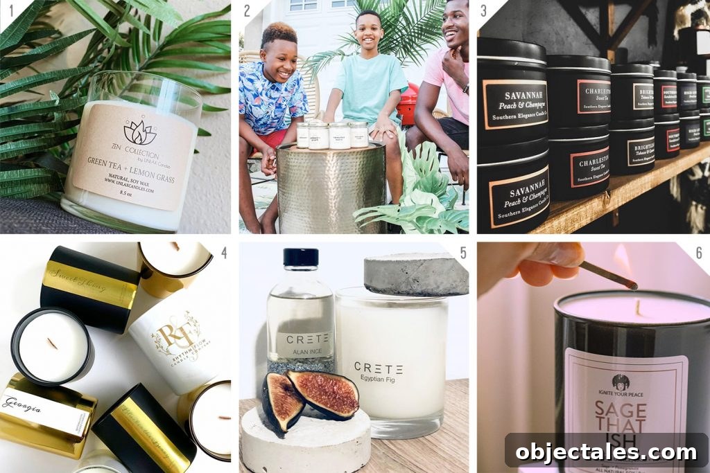 Numbered Grid of Black Owned Candle Businesses