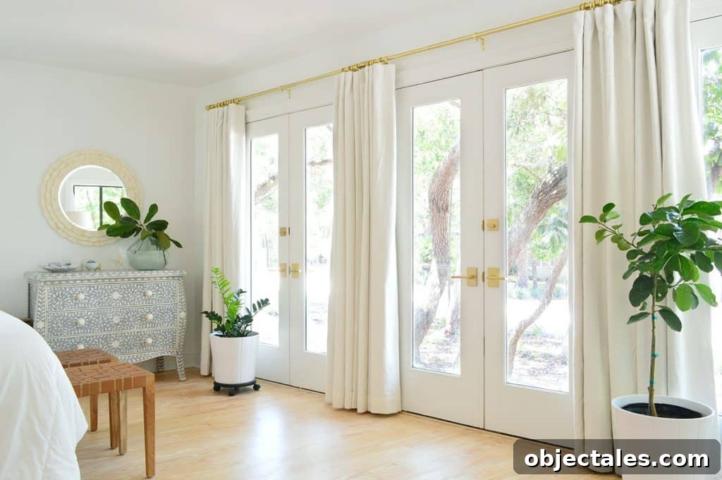 Episode 179: The Unexpected Perk of Buying Fewer Products 2 Bedroom curtains hung