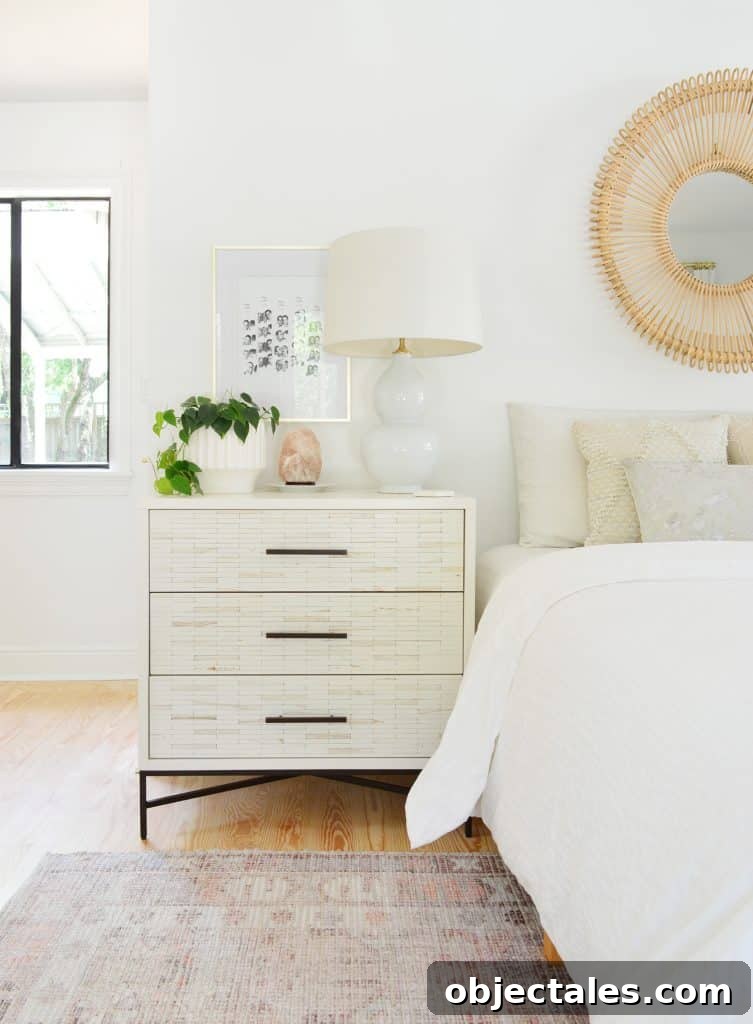 Bedroom Makeover Update: What We Changed and What's Next 13 Matching dresser used as nightstand