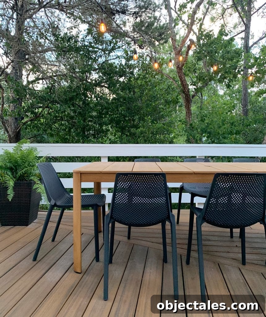 New outdoor dining chairs
