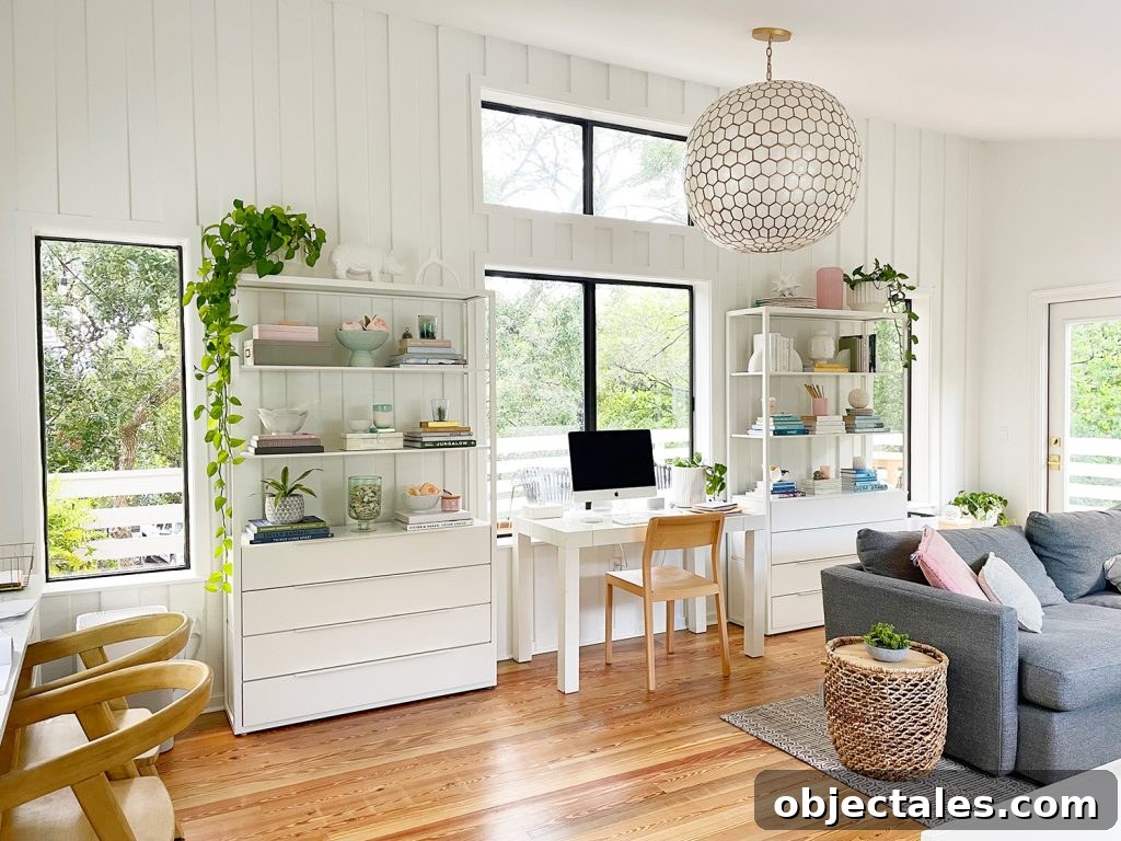 Before and After Home Photos: 14 Months of Renovation 12 Ikea Fjalkinge Bookcases In Upstairs Family Room Office