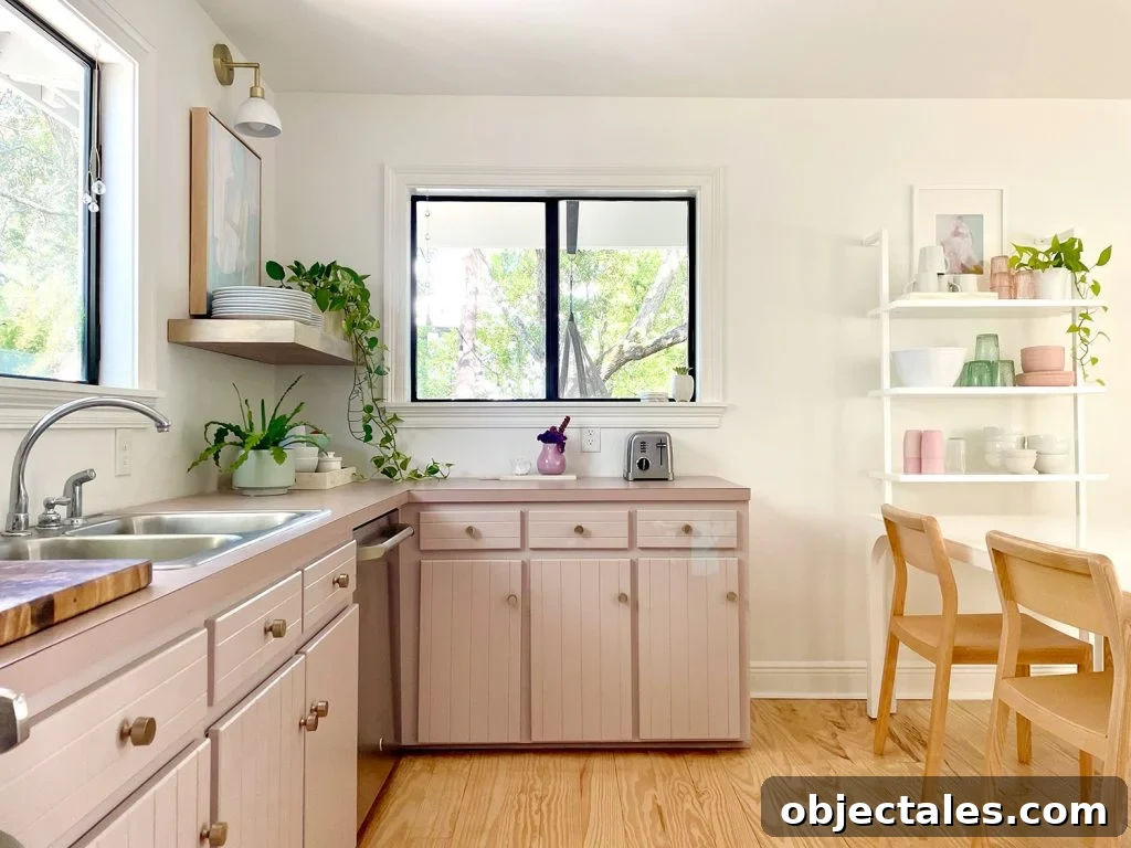 Previous view of updated kitchen before new door was added